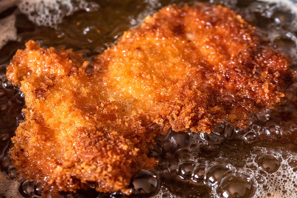 frying katsu