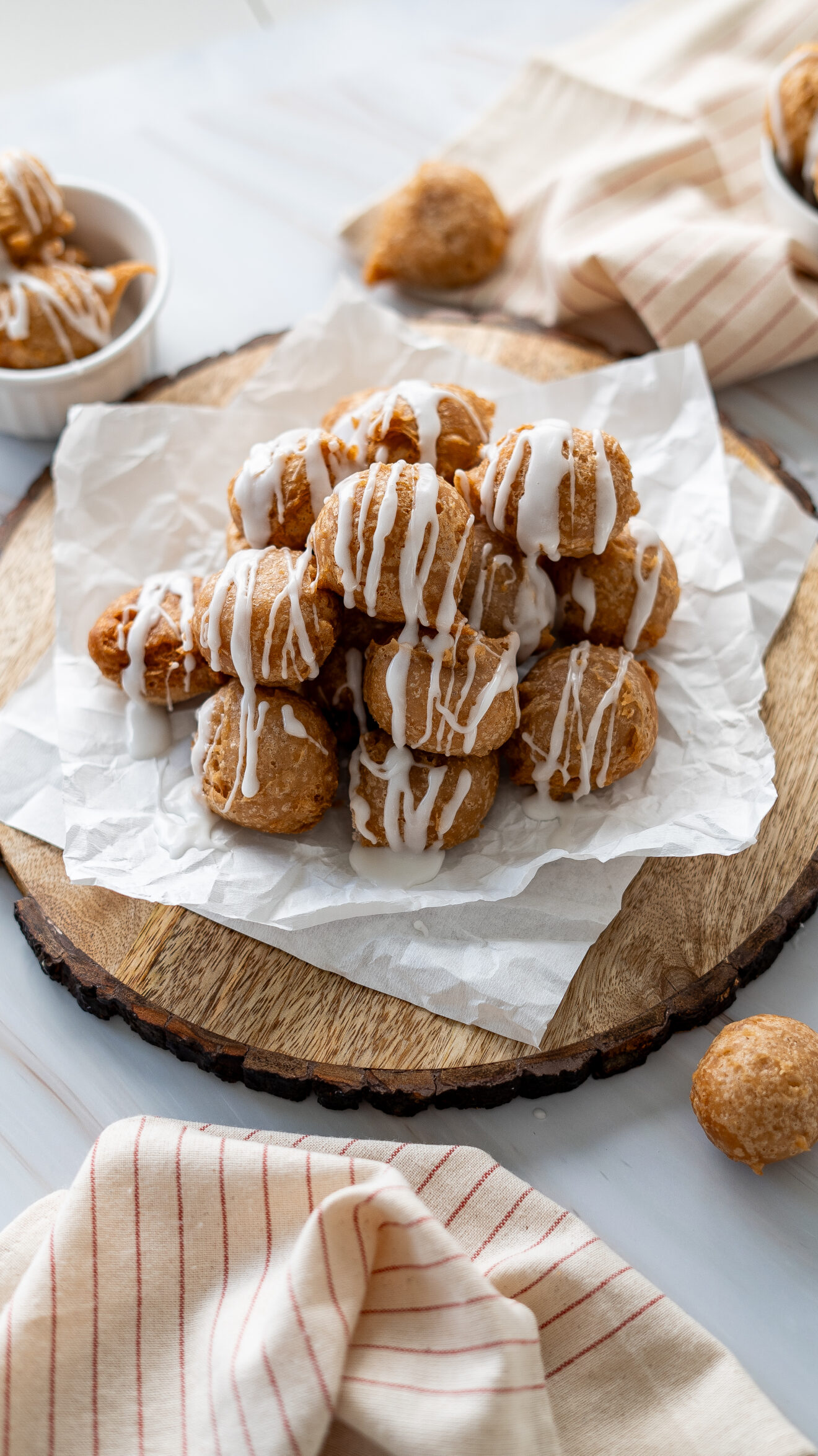 Coconut Glazed on a Golden-Chewy Poi Mochi