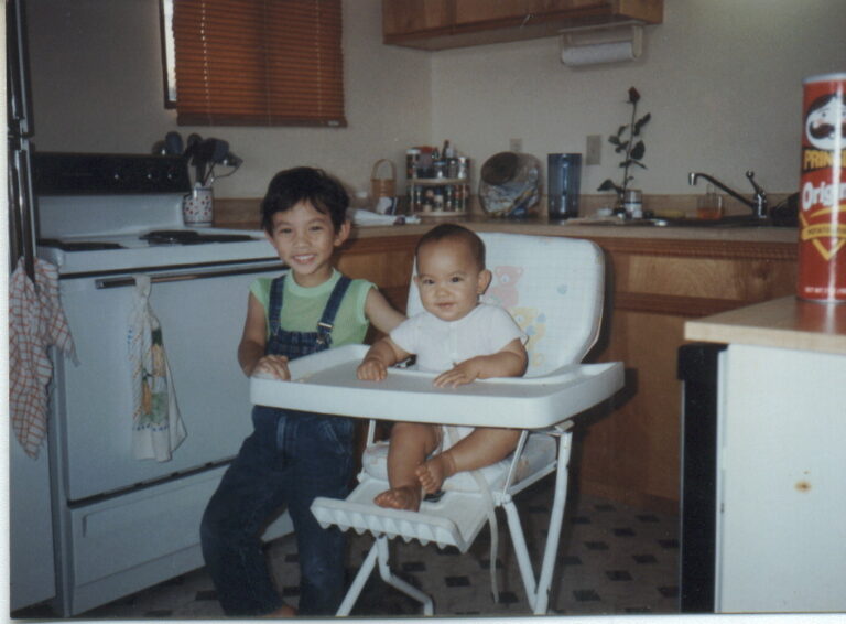 tani and brenn in kitchen